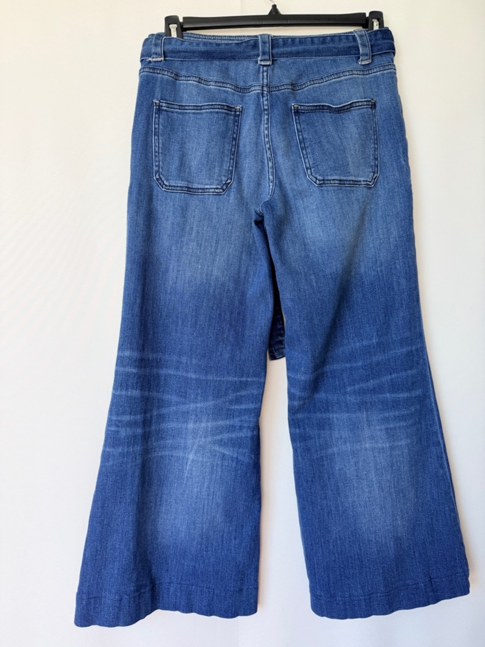 Pilcro Anthropologie Wide Leg Cropped Jeans Size 28 – Belted Denim - Picture 2 of 8